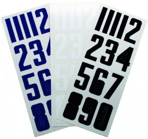 Bauer Helmnummern (Set 0-9) blau