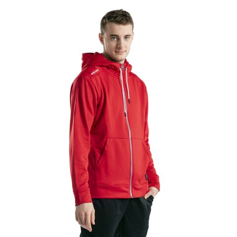 BAUER Fleece Zip Hoodie Team - rot - Sr.