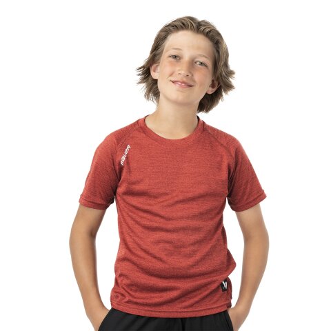 BAUER Team Tech Tee - rot - Yth.