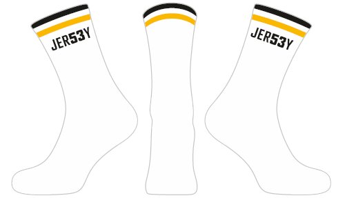 JER53Y Eishockey Socken Weiß 36-38