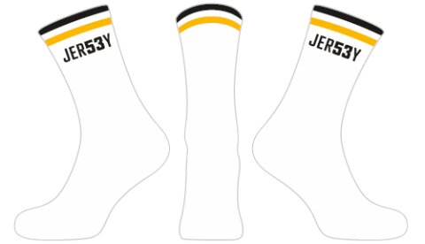 JER53Y Eishockey Socken Weiß 43-46