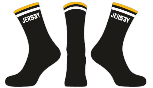 JER53Y Eishockey Socken Schwarz 36-38