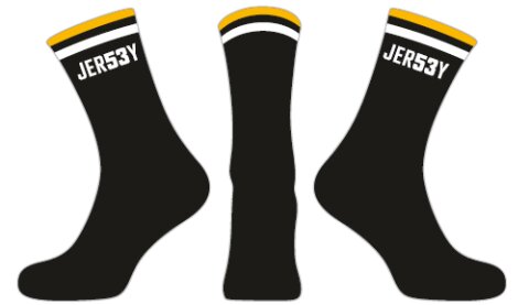 JER53Y Eishockey Socken Schwarz 39-42