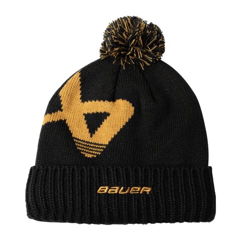 BAUER Knit Pom Intarsia - schwarz/gelb - Sr.