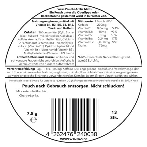 W1NNAS Energy Pouches - Arctic Mint