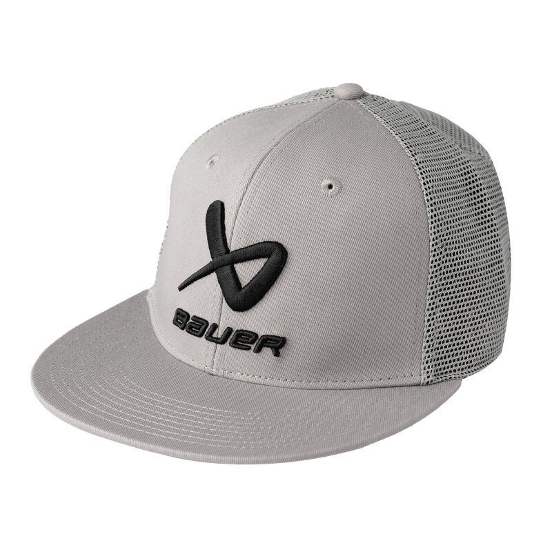 BAUER Core Flatbrim Cap - grau - Yth. OSFM