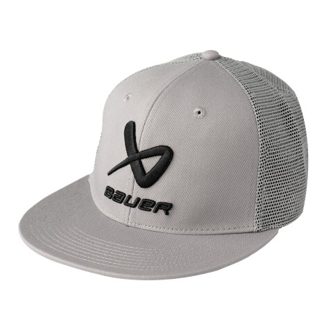 BAUER Core Flatbrim Cap - grau - Yth. OSFM