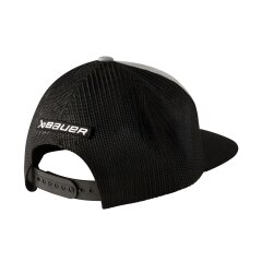 BAUER Flat Brim 2 Tone Snapback Cap - Sr. Schwarz OSFM