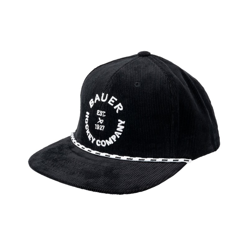 BAUER Corduroy Snapback - Yth. Schwarz OSFM
