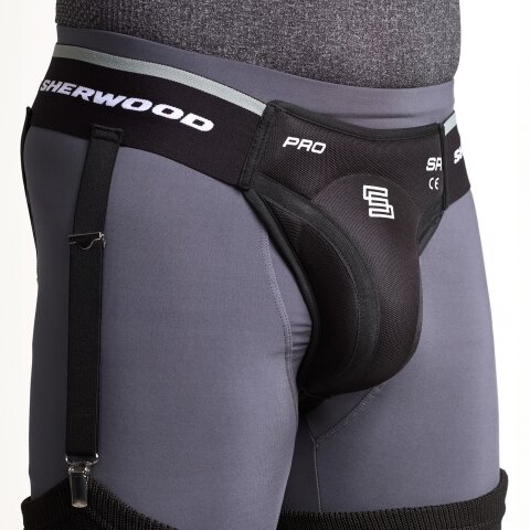 SHERWOOD Pro Jock Tiefschutz mit Strumpfhalter